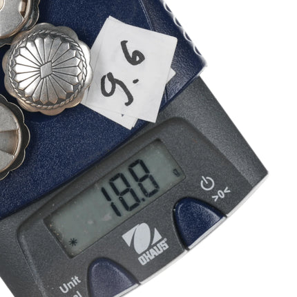 5 Vintage Navajo Stamped Sterling button covers z - Estate Fresh Austin