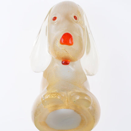 50's - 60's Italian Murano Dog figure with gold flecks - Estate Fresh Austin