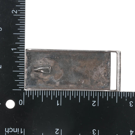 50's-60's Native American sterling overlay style belt buckle - Estate Fresh Austin
