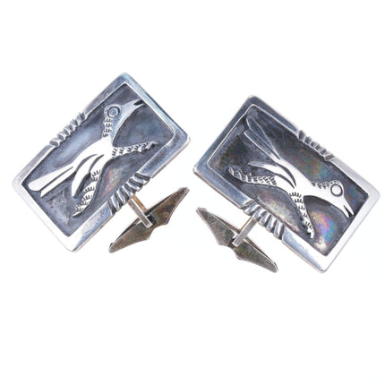 50's - 60's Navajo sterling cufflinks - Estate Fresh Austin