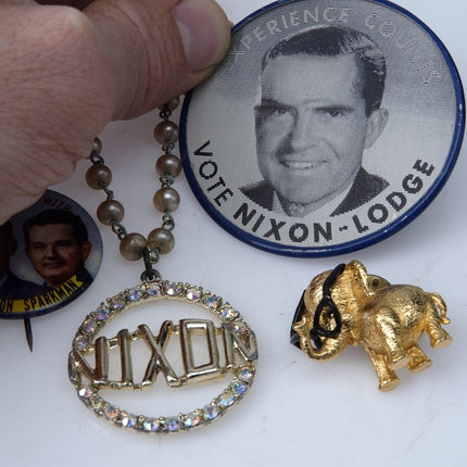 50's-60's Nixon Lodge, Barry Goldwater, Stevenson Sparkman Campaign Lot - Estate Fresh Austin