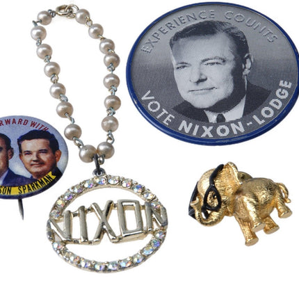 50's-60's Nixon Lodge, Barry Goldwater, Stevenson Sparkman Campaign Lot - Estate Fresh Austin
