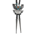 50's-60's Zuni Eagle sterling channel inlay bolo tie - Estate Fresh Austin