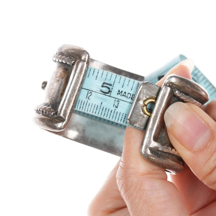 5.25" 50's-60's Vintage Navajo sterling and turquoise cuff bracelet - Estate Fresh Austin