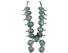 Huge Vintage Sterling silver/turquoise Navajo Squash blossom necklace - Estate Fresh Austin