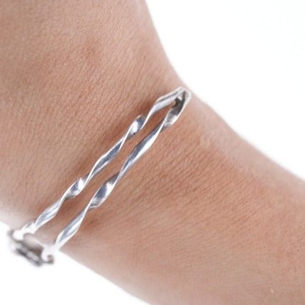 5.5" Native American Sterling/Coral cuff bracelet - Estate Fresh Austin