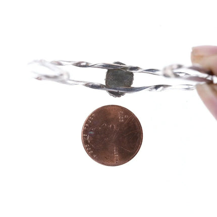 5.5" Native American Sterling/Coral cuff bracelet - Estate Fresh Austin