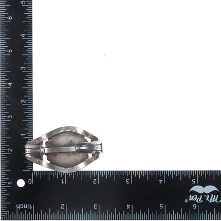 5.75" 30's-40's Navajo silver cluster turquoise cuff bracelet - Estate Fresh Austin