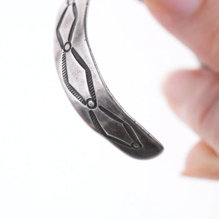 5.75" Antique Navajo Ingot Silver Bracelet - Estate Fresh Austin