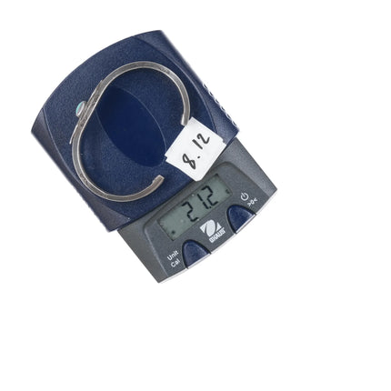 5.75" c1920's Navajo ingot silver cuff double shank stamped cuff bracelet with turquoise - Estate Fresh Austin