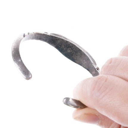 5.75" c1940's Zuni Turquoise channel inlay bracelet - Estate Fresh Austin