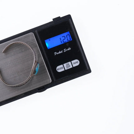 5.75" Vintage Native American sterling and turquoise bracelet - Estate Fresh Austin