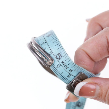 5.75" Vintage Native American sterling and turquoise bracelet - Estate Fresh Austin