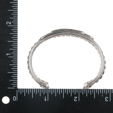 6" 14k/Sterling Vintage Native American silver cuff bracelet - Estate Fresh Austin