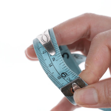 6.12" 30's-40's Hand Stamped Navajo Fred Harvey Sterling turquoise Cuff bracelet - Estate Fresh Austin