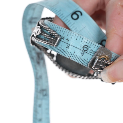 6.12" 30's-40's Navajo Snake stamped High grade turquoise cuff bracelet - Estate Fresh Austin