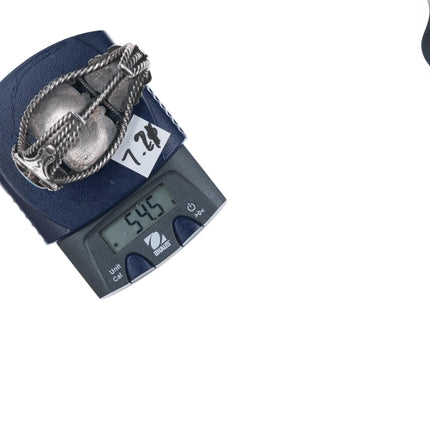 6.12" 30's-40's Navajo Snake stamped High grade turquoise cuff bracelet - Estate Fresh Austin