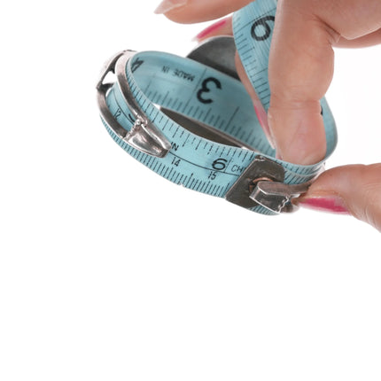 6.12" 50's-60's Vintage #8 turquoise Native American sterling cuff bracelet - Estate Fresh Austin