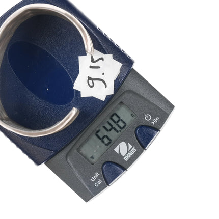 6.12" Alice Leekya Homer Zuni silver, turquoise and coral fishscale inlay cuff bracelet - Estate Fresh Austin