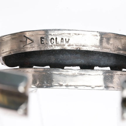 6.12" Eunice Claw Navajo sterling Atkinsons Trading Post high grade turquoise cuff bracelet - Estate Fresh Austin