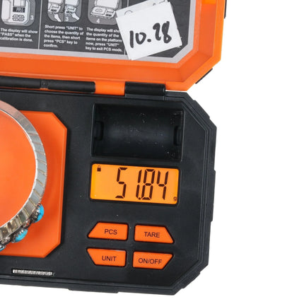 6.12" Eunice Claw Navajo sterling Atkinsons Trading Post high grade turquoise cuff bracelet - Estate Fresh Austin