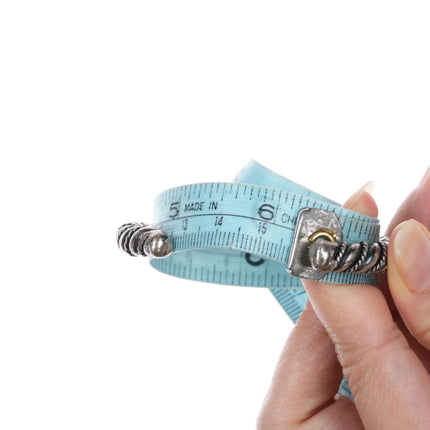 6.12" Heavy Navajo sterling twisted wire cuff bracelet - Estate Fresh Austin