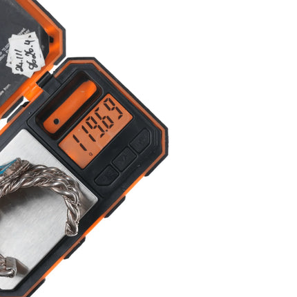 6.12" Heavy vintage Navajo silver and Kingman turquoise cuff bracelet - Estate Fresh Austin