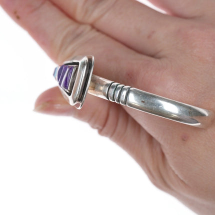 6.12" Leroy Begay Navajo sterling Multi-cobblestone bracelet - Estate Fresh Austin