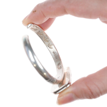 6.12" Leroy Begay Navajo sterling Multi-cobblestone bracelet - Estate Fresh Austin