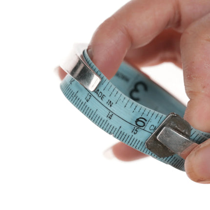 6.12" Luis Mojica 14k/sterling and fossil inlaid cuff bracelet - Estate Fresh Austin