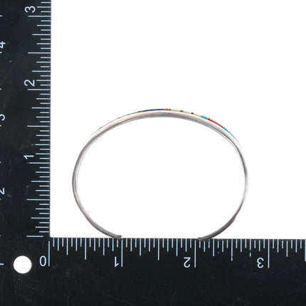 6.12" Marlene Watson Navajo - Calvin Begay channel inlay sterling cuff bracelet - Estate Fresh Austin