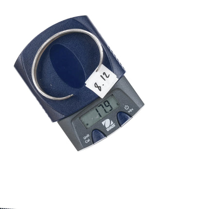 6.12" Nakai Vintage Navajo chip inlay sterling cuff bracelet - Estate Fresh Austin