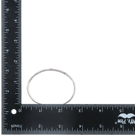 6.12" Nakai Vintage Navajo chip inlay sterling cuff bracelet - Estate Fresh Austin