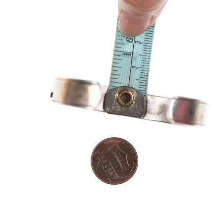 6.12" Overlay Sterling southwestern cuff bracelet - Estate Fresh Austin