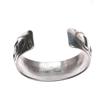 6.12" Roland Hogan Begay sterling storyteller cuff bracelet - Estate Fresh Austin
