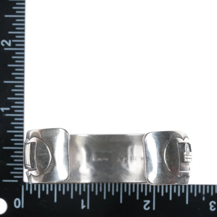 6.12" Roland Hogan Begay sterling storyteller cuff bracelet - Estate Fresh Austin