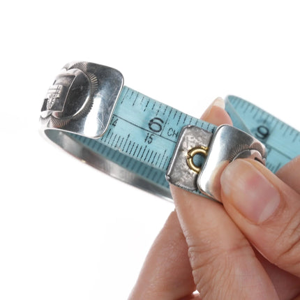 6.12" Roland Hogan Begay sterling storyteller cuff bracelet - Estate Fresh Austin