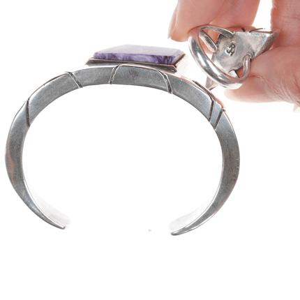 6 1/8" Ron Henry Navajo 14k/Sterling Charoite/Opal cuff bracelet and ring - Estate Fresh Austin