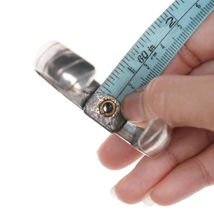 6.12" Vintage Native American chiseled silver cuff bracelet - Estate Fresh Austin