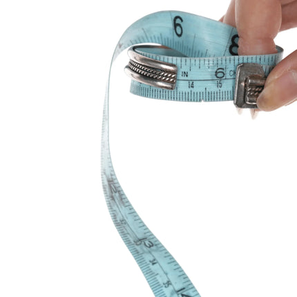 6.12" Vintage Navajo sterling stamped twisted wire cuff bracelet - Estate Fresh Austin