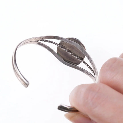 6.12" Vintage Navajo sterling turquoise bracelet - Estate Fresh Austin