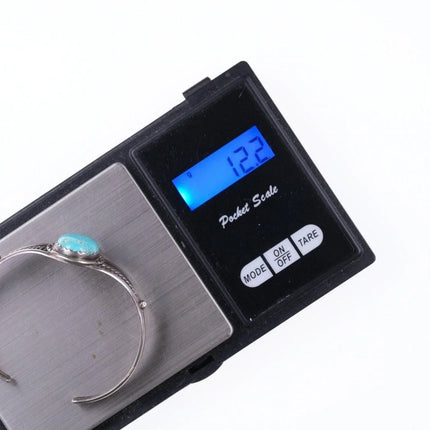 6.12" Vintage Navajo sterling turquoise bracelet - Estate Fresh Austin