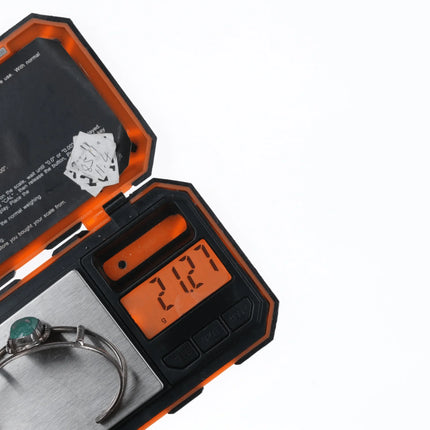 6.12" Vintage Silver Native American cuff bracelet with turquoise - Estate Fresh Austin