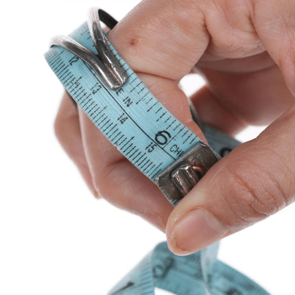 6.12" Vintage Silver Native American cuff bracelet with turquoise - Estate Fresh Austin