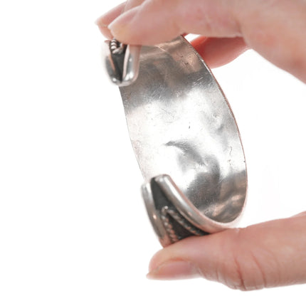 6.12" Vintage Zuni Turquoise and shell inlay cuff bracelet - Estate Fresh Austin