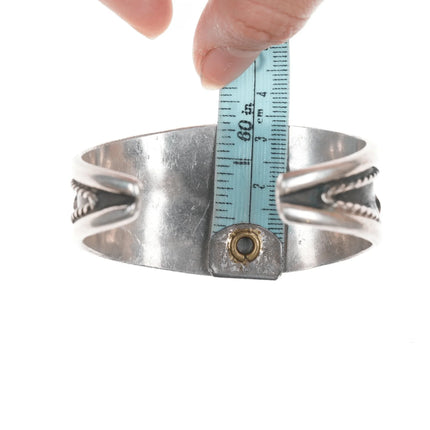 6.12" Vintage Zuni Turquoise and shell inlay cuff bracelet - Estate Fresh Austin