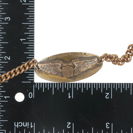 6" 1942 US Air Corps gold filled sweetheart bracelet - Estate Fresh Austin