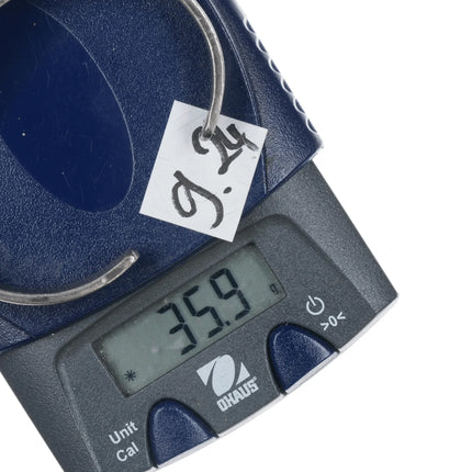 6" 20's-30's Navajo silver sleeping beauty turquoise row cuff bracelet - Estate Fresh Austin