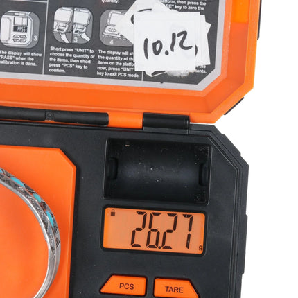 6.375" 1940's Navajo Sleeping Beauty turquoise double carinated silver cuff bracelet - Estate Fresh Austin