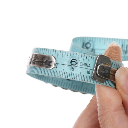 6.375" 1940's Sterling and turquoise Fred Harvey era dog cuff bracelet - Estate Fresh Austin